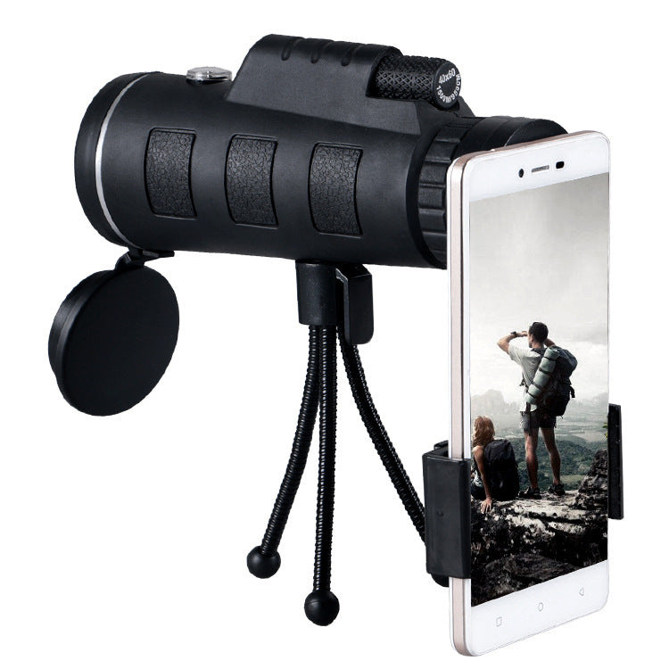 Compatible with Apple, Monocular Telescope Zoom Scope with Compass Phone Clip Tripod