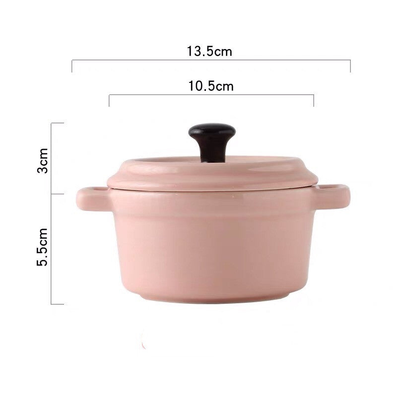 Steamed egg bowl ceramic small bowl with lid