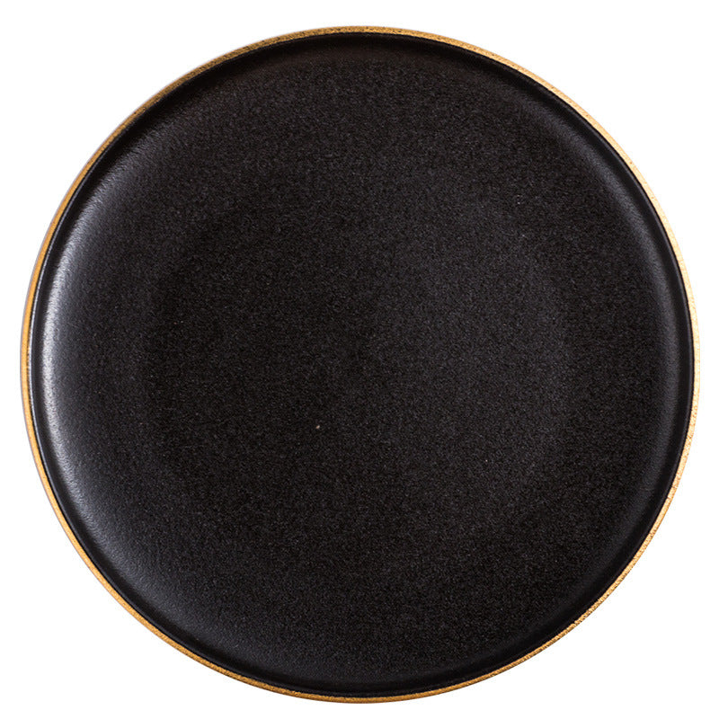 Black Plate, Ceramic Dish, Steak Plate