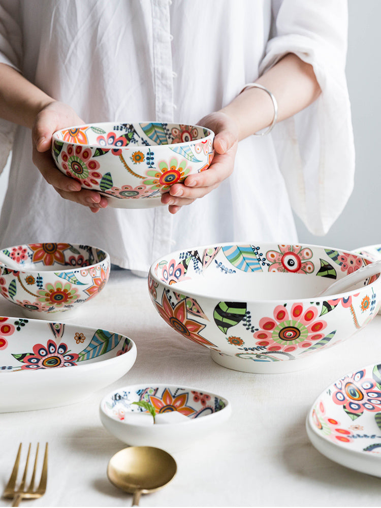 Creative single painted ceramic bowl