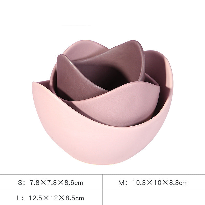 Ceramic lotus bowl