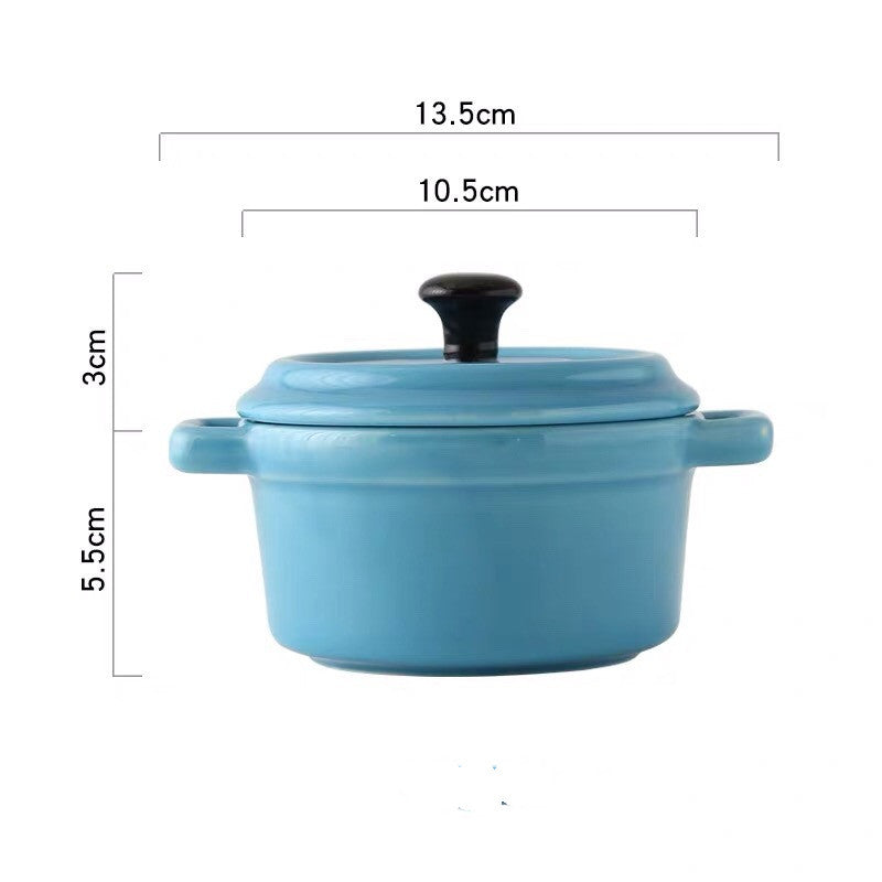 Steamed egg bowl ceramic small bowl with lid