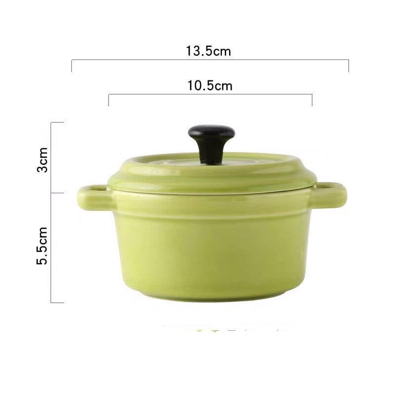 Steamed egg bowl ceramic small bowl with lid