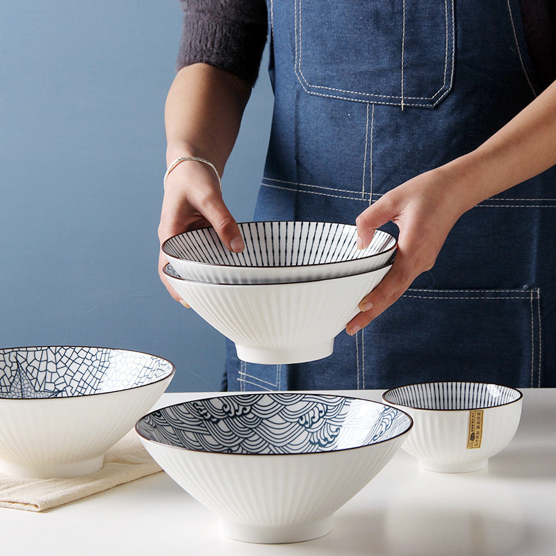 Creative Household Deepened Ceramic Ramen Bowl