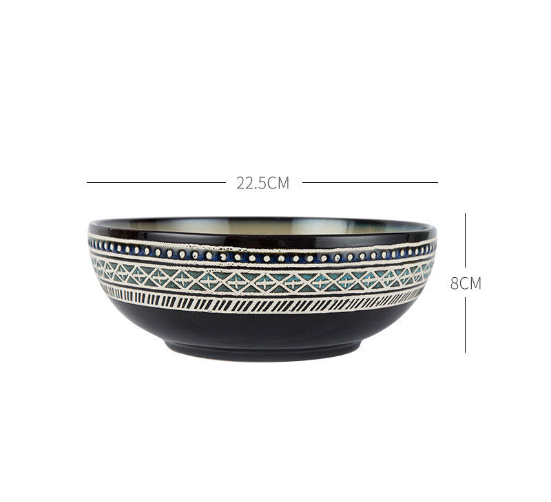 Painted Ceramic Eating Bowl Household Soup Bowl