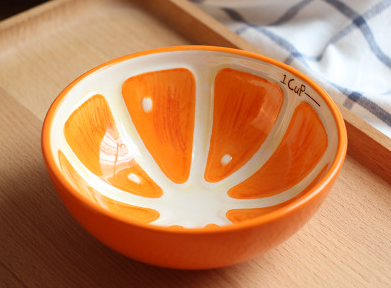 Ceramic Fruit Bowl Watermelon Bowl Creative Watermelon Orange Lemon Ceramic Rice Bowl