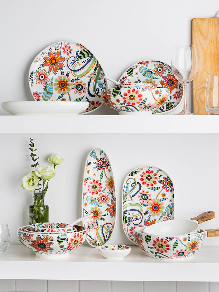 Creative single painted ceramic bowl
