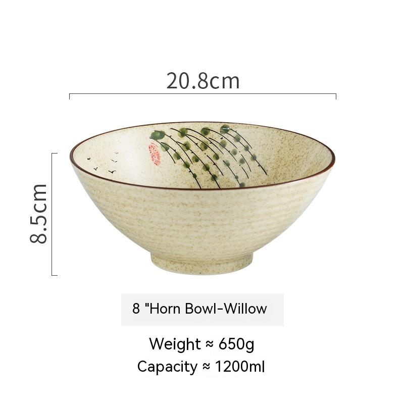 Creative Trumpet Bowl Ceramic Large Rain-hat Shaped Bowl