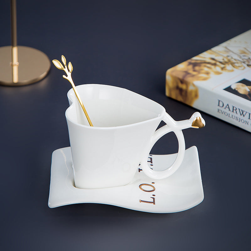 Home Light Luxury Hanging Ear Love Ceramic Cup