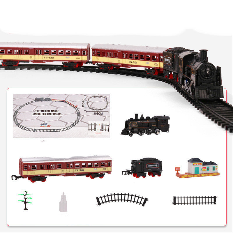 Children's Train Retro Steam Toy Simulation