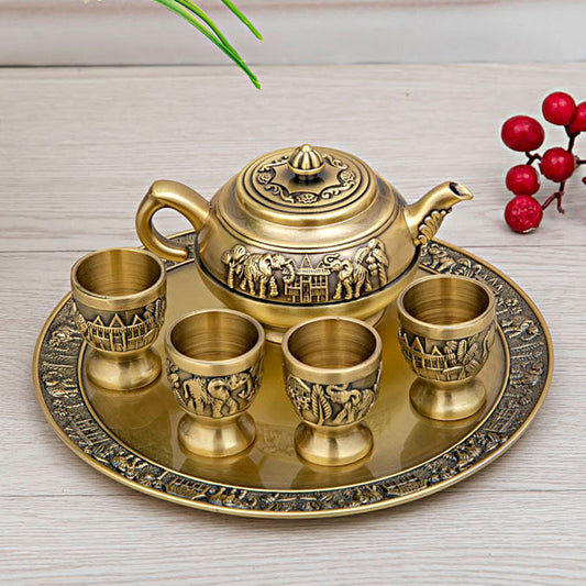 High-end Light Luxury National Tide Tea Set Tea Cup Teapot Tray